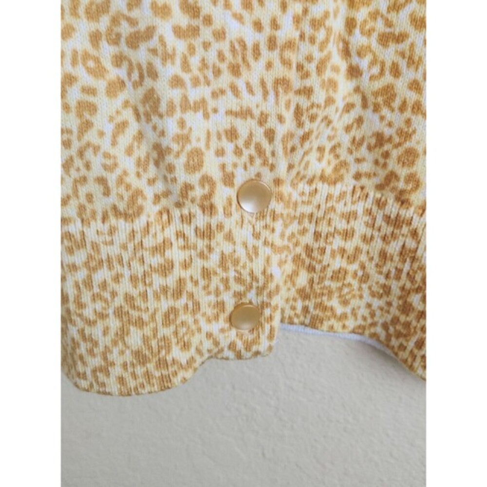 Talbots Leopard Print Cardigan Button-Front Cardi… - image 4